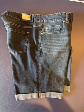 Aeropostale Dark Blue Cuffed Denim Shorts